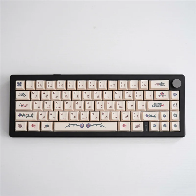 Tyynich-Clavier mécanique rétro avec sublimation de matériau, sans profil, capuchon de touche, 135 prédire, PBT