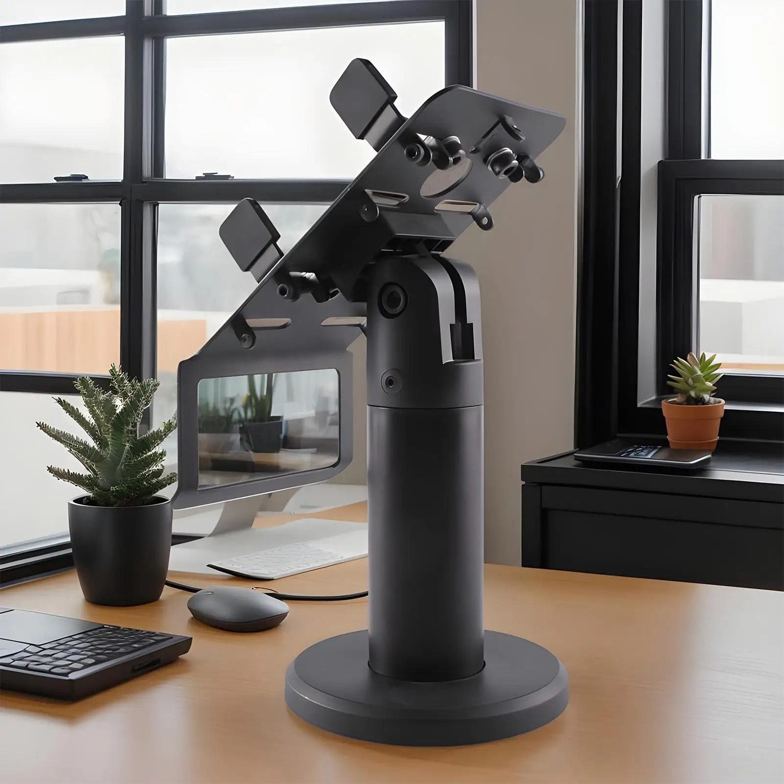 

POS Swivel Stand 360-Degree Rotate Ergonomic Bracket POS Stand Counter For Credit Card Reader Payment Terminal Supermarket