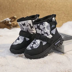 Bottes de neige mignonnes pour enfants, bottes de marche décontractées, résistantes à l'usure, garder au chaud, rinçage, extérieur, sport, enfants, fille, garçon, hiver