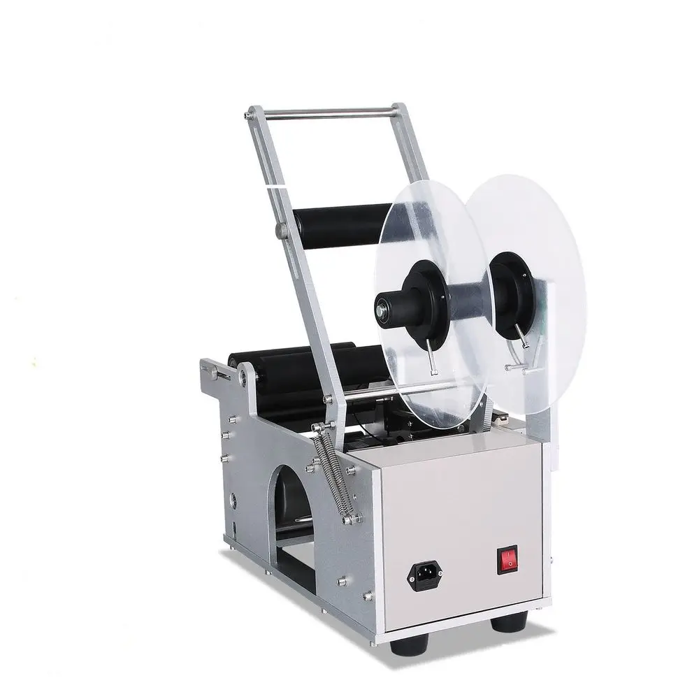 Semi Automatic Round Bottle Labeling Machine Manual Bottle Sticker Label Applicator For Wine Bottle Cylinder