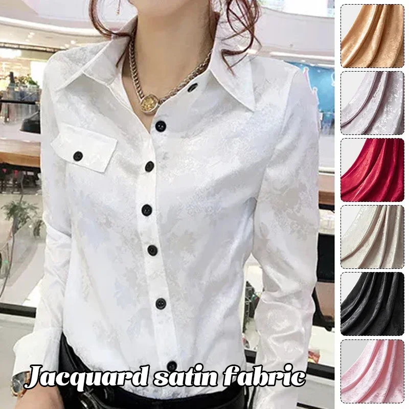 Jacquard Satin Fabric Flower Brocade Soft Silk Texture Damask Fabric Skirt Dress Suit Lining Drapery Apparel Making Handcrafts