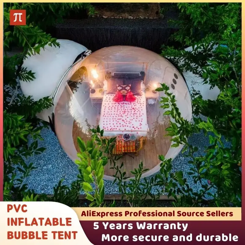 

2026Outdoor Romantic Inflatable Tent Top Clear Transparent Bubble Tent Inflatable Bubble Dome Tent with Blower Four-season Tent