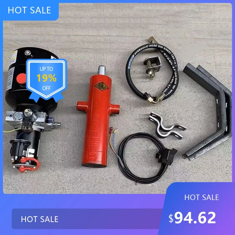 0728 Useful Electric Tricycle Hydraulic Dump Kit Electronically Controlled Lift 12V/24V/48V/60V/72V Dump Hydraulic
