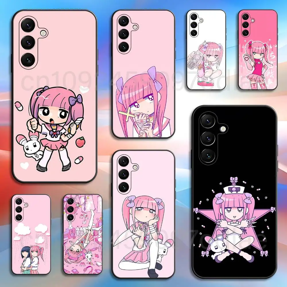 Kawaii M-Menhera C-Chan Girl For Samsung A 13 21 22 30 31 32 52 53 71 72 73 S E 5G Black Soft Phone Case