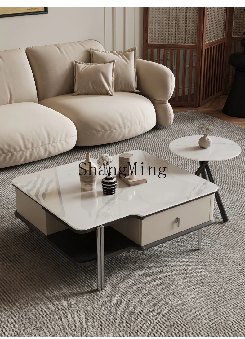 

CL Modern Minimalist Coffee Table for Home Living Room Small Apartment Light Luxury High-end New Model