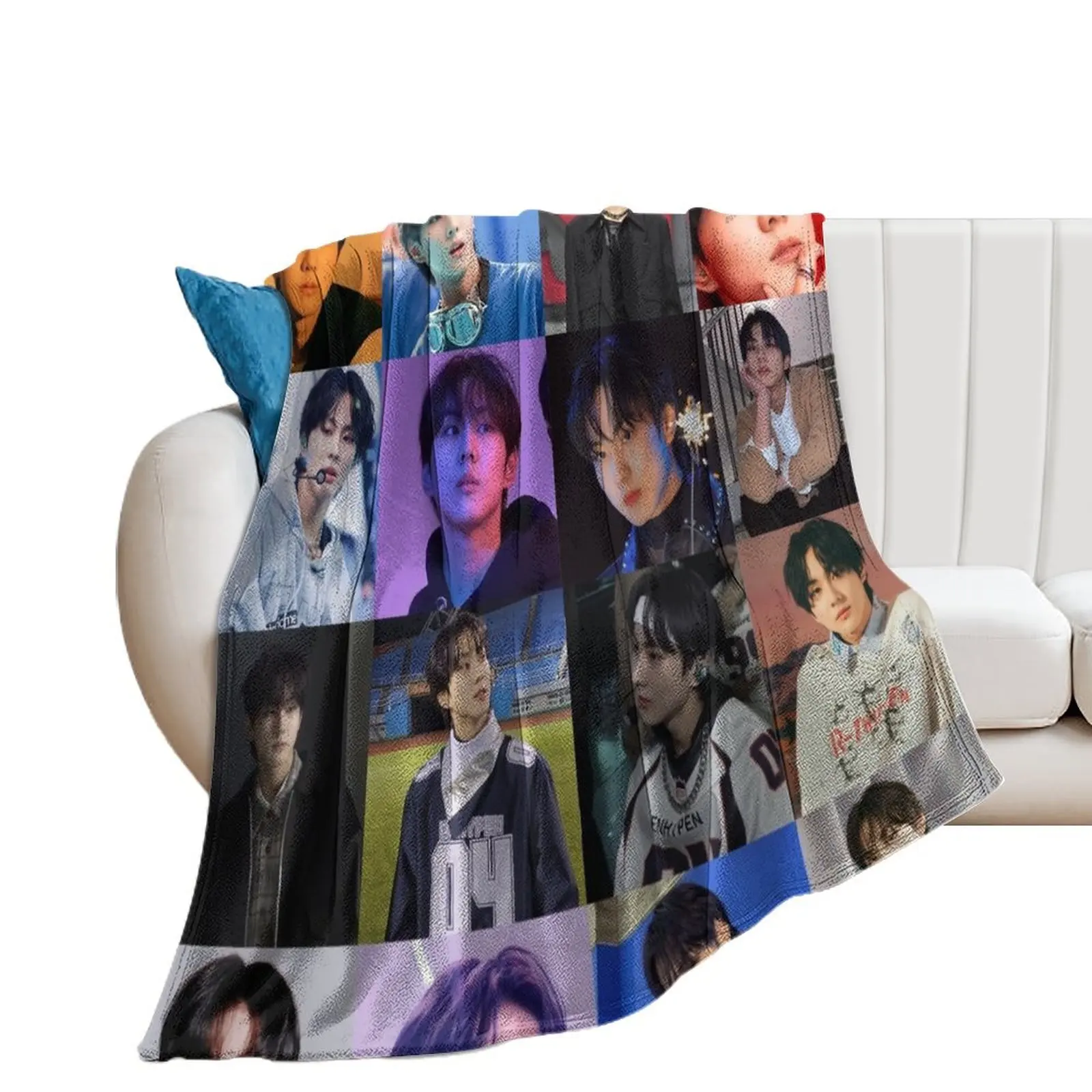 Jungwon Collage Throw Blanket Summer Extra Large Throw Blankets