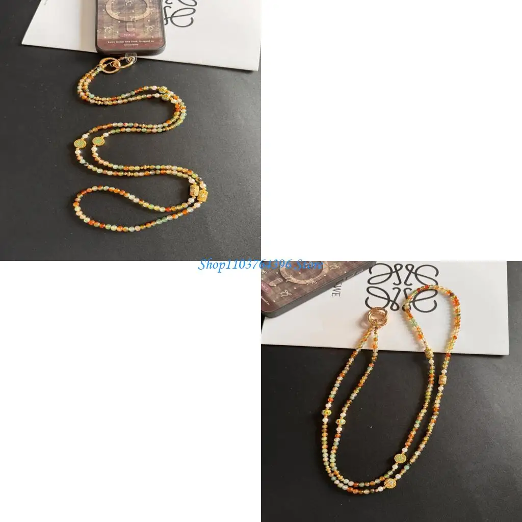 

Многофункциональные вышитые бисером ремешки из ППВХ в китайском стиле, нескользящие конструкции для ключей и устройств