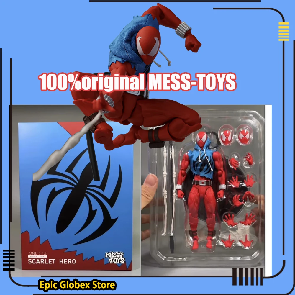 

IN-STOCK Mess Toys Scarlet Hero Scarlet Spider Man Messtoys Spiderman Anime Action Figure Figurine Statue Model Gifts Kids Toys