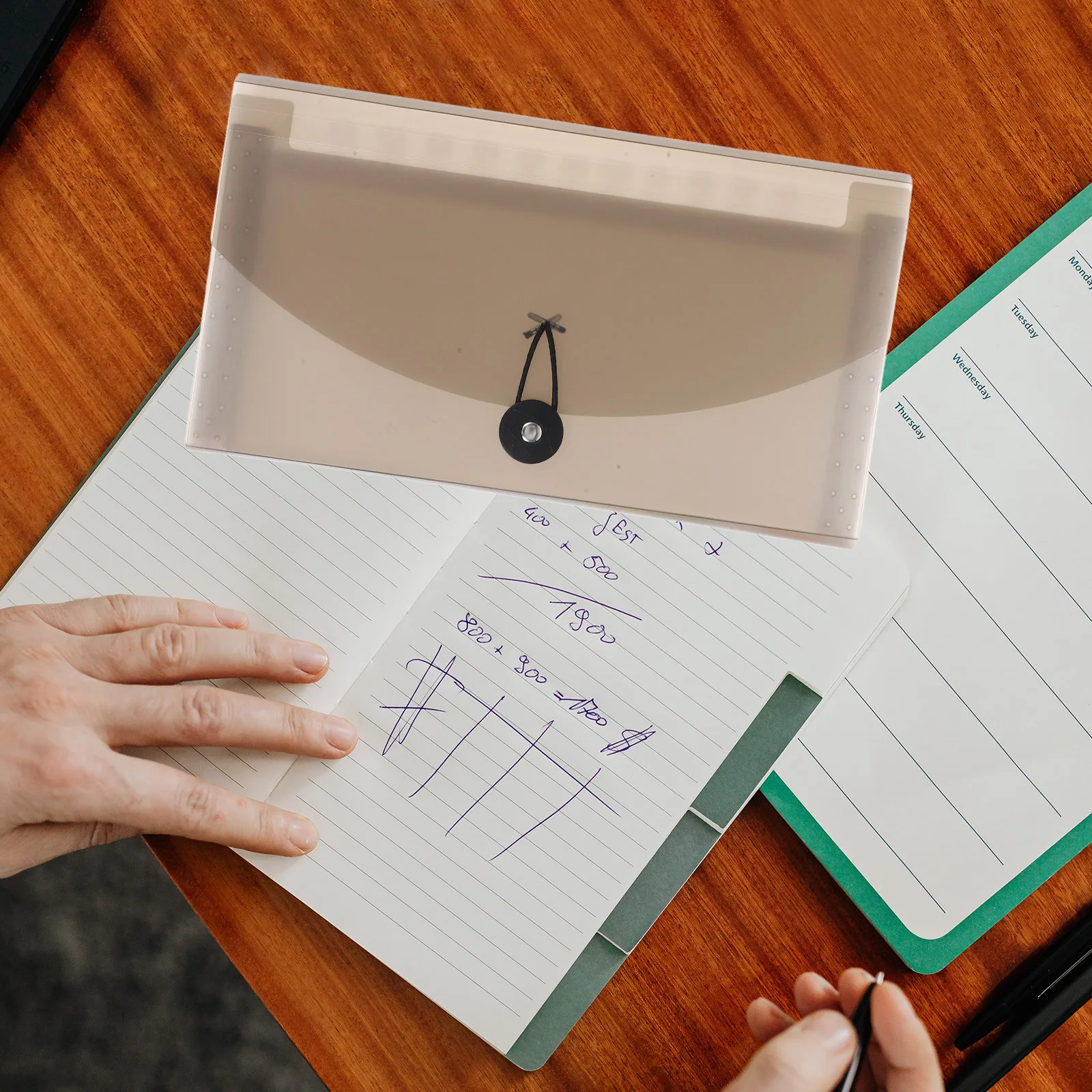 Mini organizer per file a fisarmonica A6, porta ricevute espandibile portatile per fatture, documenti, biglietti da visita, cartella di archiviazione in plastica