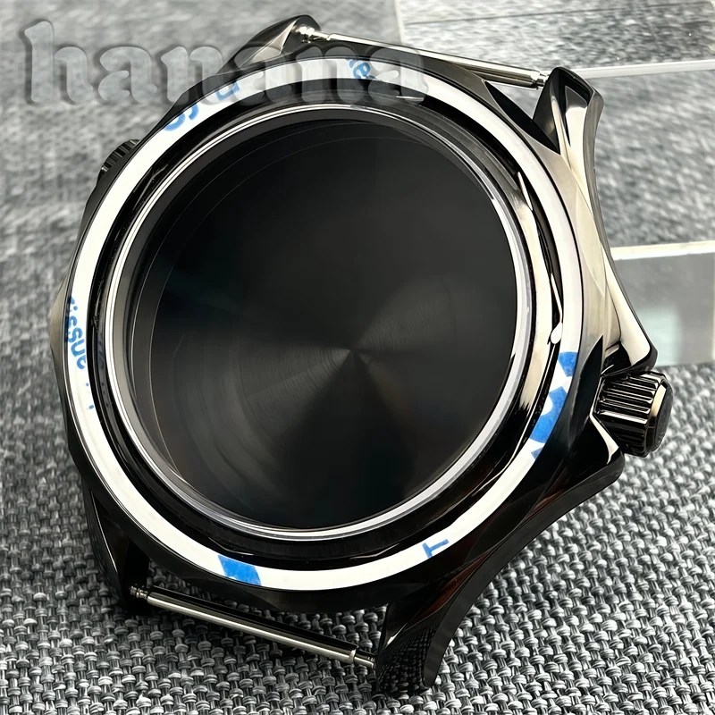 

41mm Waterproof Watch black Case with Stainless Steel Bracelet for NH35 NH36 NH34 PT5000 Movement 30.5mm-31.6mm Dial Watch Parts