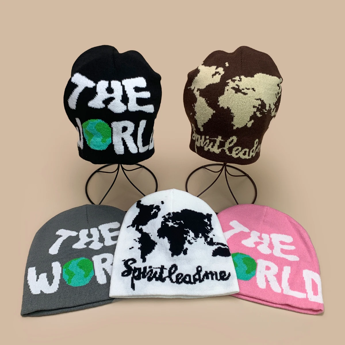 

Hip Hop Letter Knitted Hats Man and Woman New Simple Earth Warm Versatile Personal Streetwear Skate Beanies ins Fashion Niche