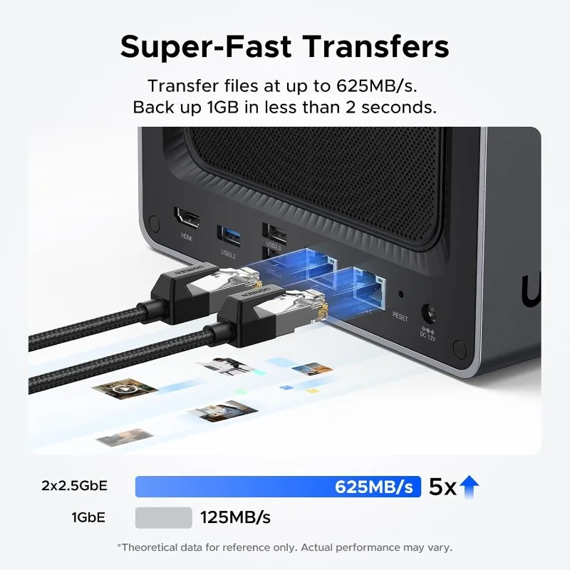 NASync DXP4800 4-Bay Desktop NAS, Intel N100 Quad-core CPU, 8GB DDR5 RAM, 32G eMMC, 2 * 2.5GbE
