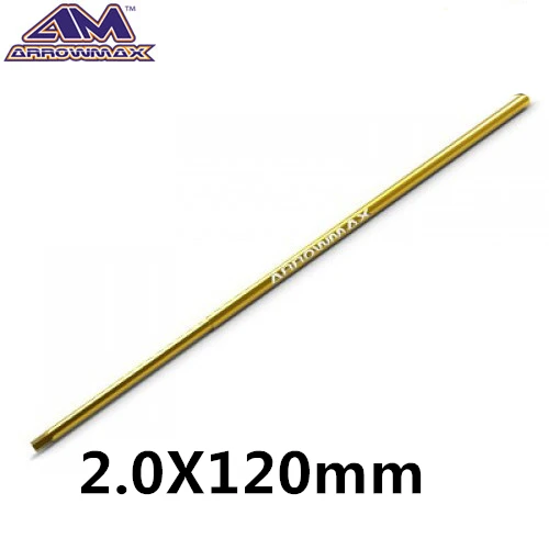 Original AM-411115/20/25/30 Titanium hardene ALLEN WRENCH 1.5 2.0 2.5 3.0 TIP ONLY 120MM Hexagon screwdriver head rc tool parts