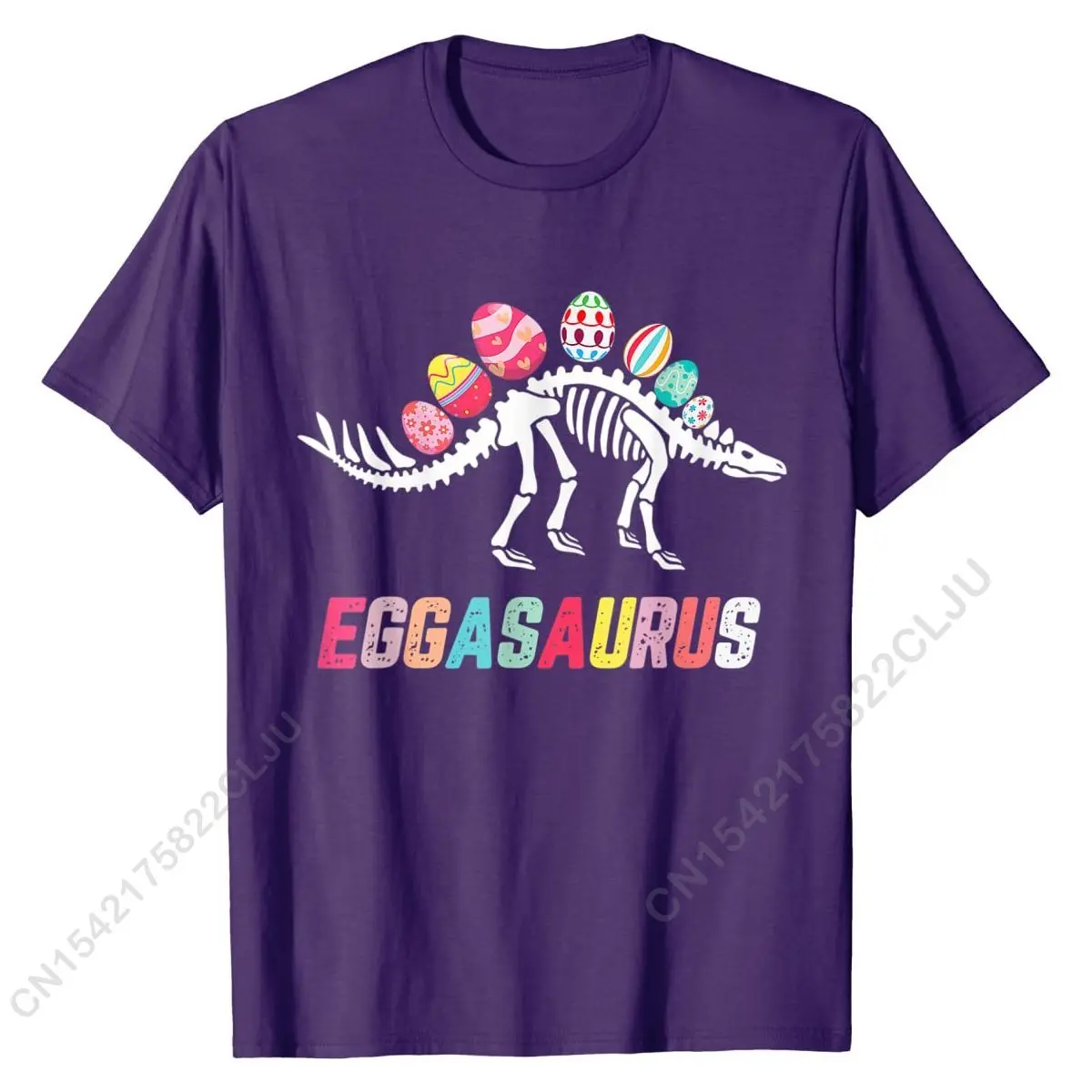 Funny Eggasaurus Stegosaurus Egg Dinosaur Happy Easter Day T-Shirt Boy Retro Normal Tops Men Tees Cotton Tshirts Hip Hop