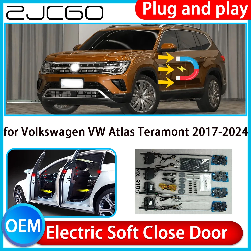 

for Volkswagen VW Atlas Teramont 2017-2024 Auto Pull Car Soft Close Kit Door Power Latch Electric Door Catch Soft Closing Assist
