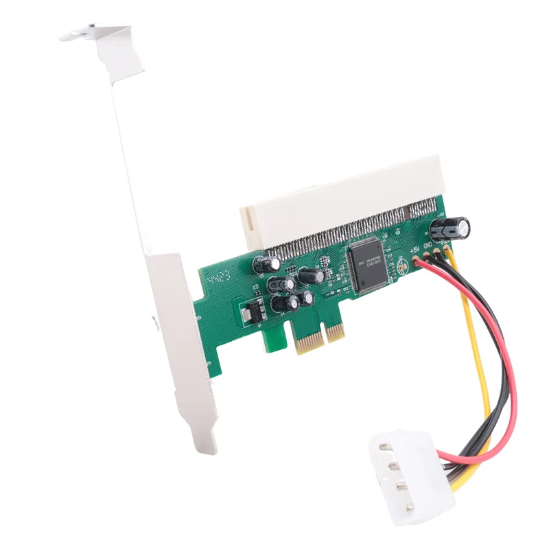 PCI-Express - PCI アダプタ カード PCI-E X1/X4/X8/X16 スロット、4 ピン電源ケーブル付き Card-N33R