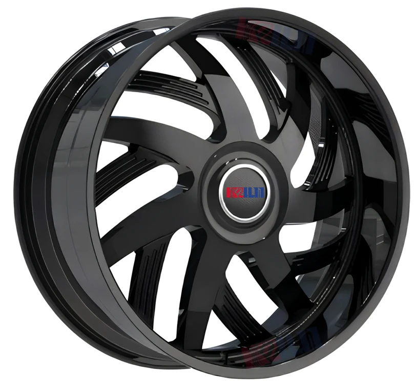 【Hot】 One-piece Design New Glossy Black 5x114.3/120 Rim Concave Alloy Wheels 24x10 Wheel Forged Wheel