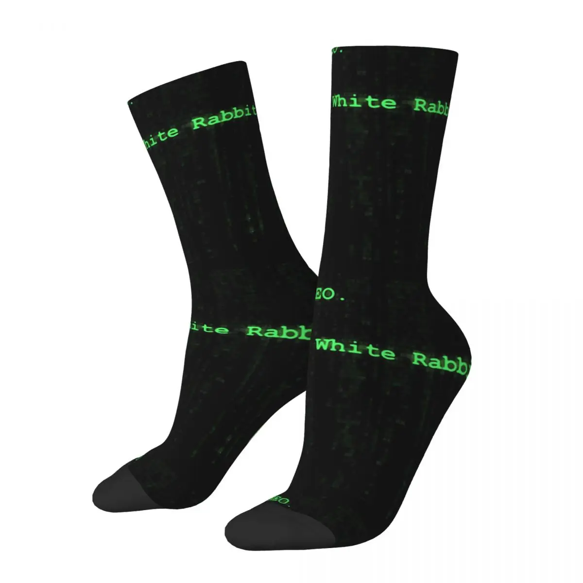 

Wake Up Follow White Rabbit The Matrix Neo Film Socks Male Mens Women Spring Stockings Harajuku