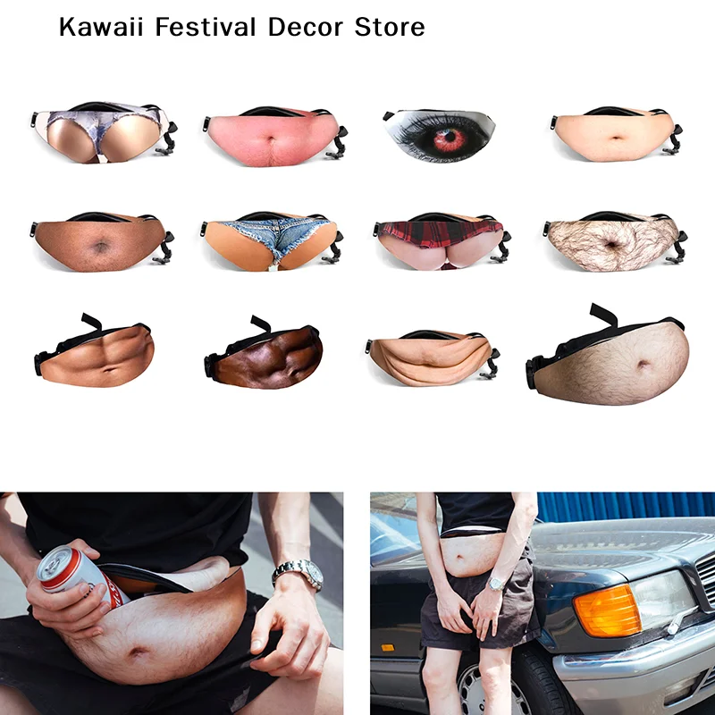 Belt Mens Fashion - 【K】Nouveau Sac Banane Drôle pour Papa,