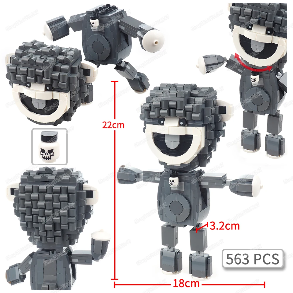 Cunning Nightmare Grey Sheep Building Block Assemble Moc Figures Explore Terrible Factory Survive Scene Match Child Gift Boy Toy