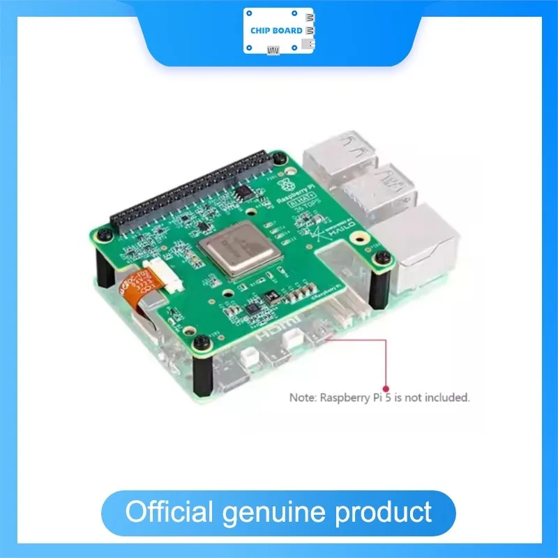 Raspberry Pi Official Raspberry Pi 5 AI HAT+, Hailo8L/Hailo8 Accelerator, 13TOPS AI Computing Expansion Kit