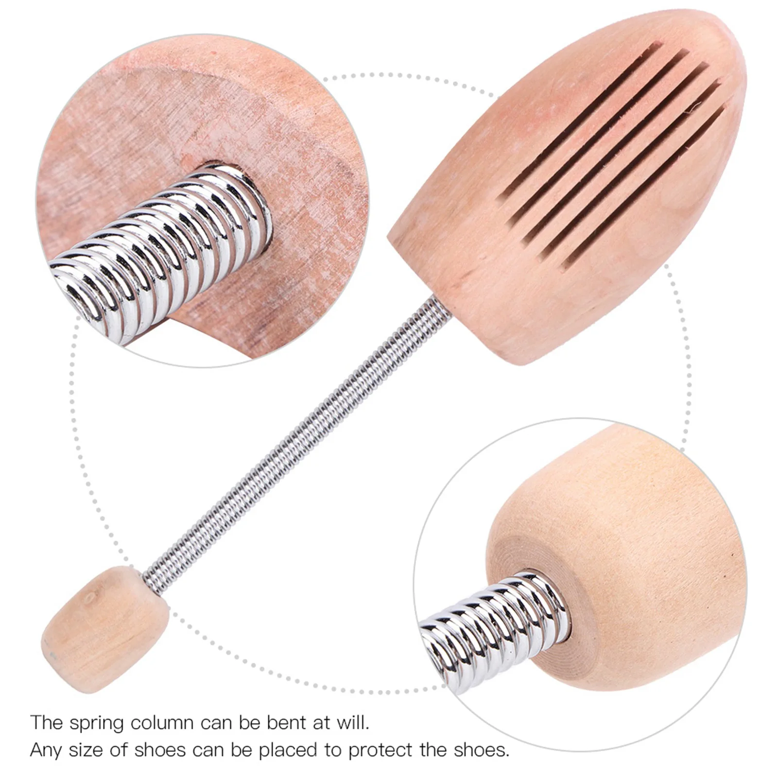 ZK20 2 Stuks Hout Anti Vervorming Anti Rimpel Vrouwen Mannen Schoen Boom Keeper Met Lente Kolom (39 40)