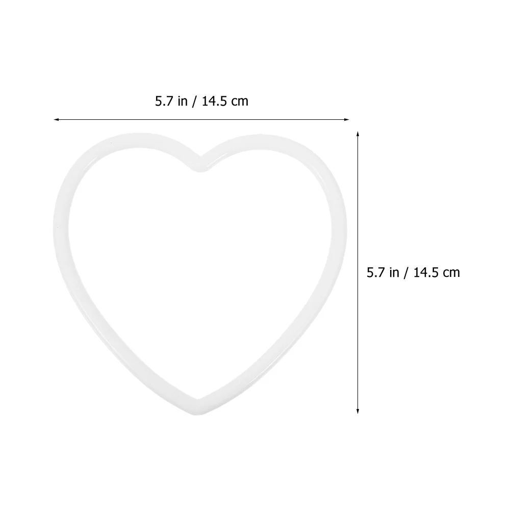 

10Pcs Heart Shaped Plastic Rings Sturdy Smooth Craft Hoops for DIY Dream Catcher Wreath Macrame Wall Hanging Decor Supplies