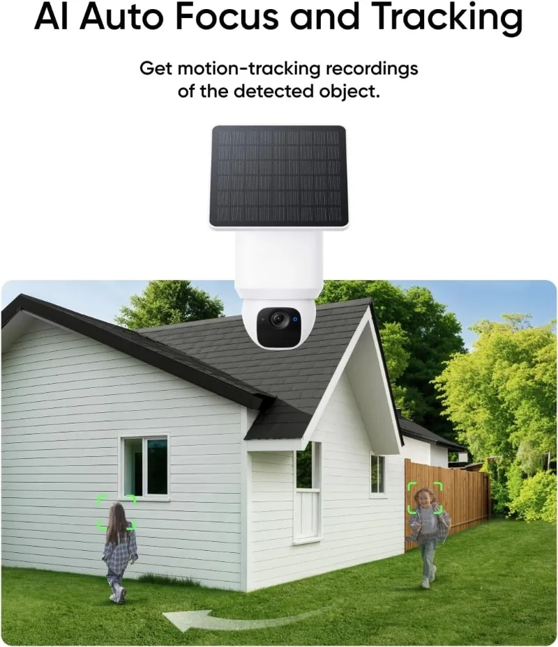 

2 Pack, Security Cameras Wireless Outdoor, Solar Camera Outdoor Wireless, 360° Pan