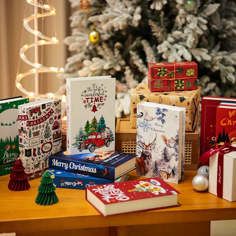 سلسلة عيد الميلاد الكتب المزيفة الديكور غرفة المعيشة جماليات الدعامة الكتب الزينة الداخلية طاولة القهوة الحلي الإضافية