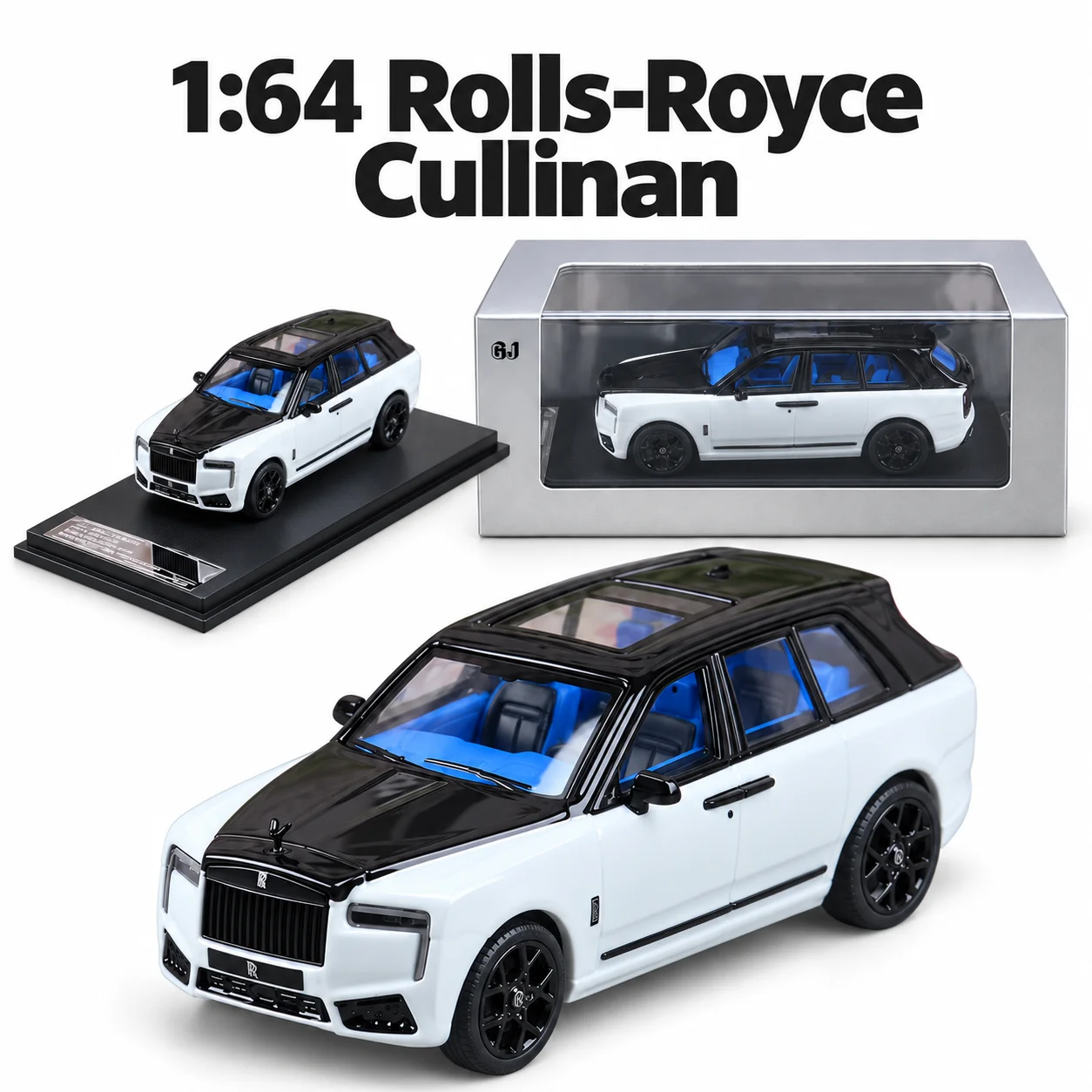 1:64 Rolls Royce Cullinan Luxus-SUV Miniaturmodell Legierung Spielzeugauto Freilaufende Räder Druckguss Metall Ausstellungsstück Sammlerstück Geschenk