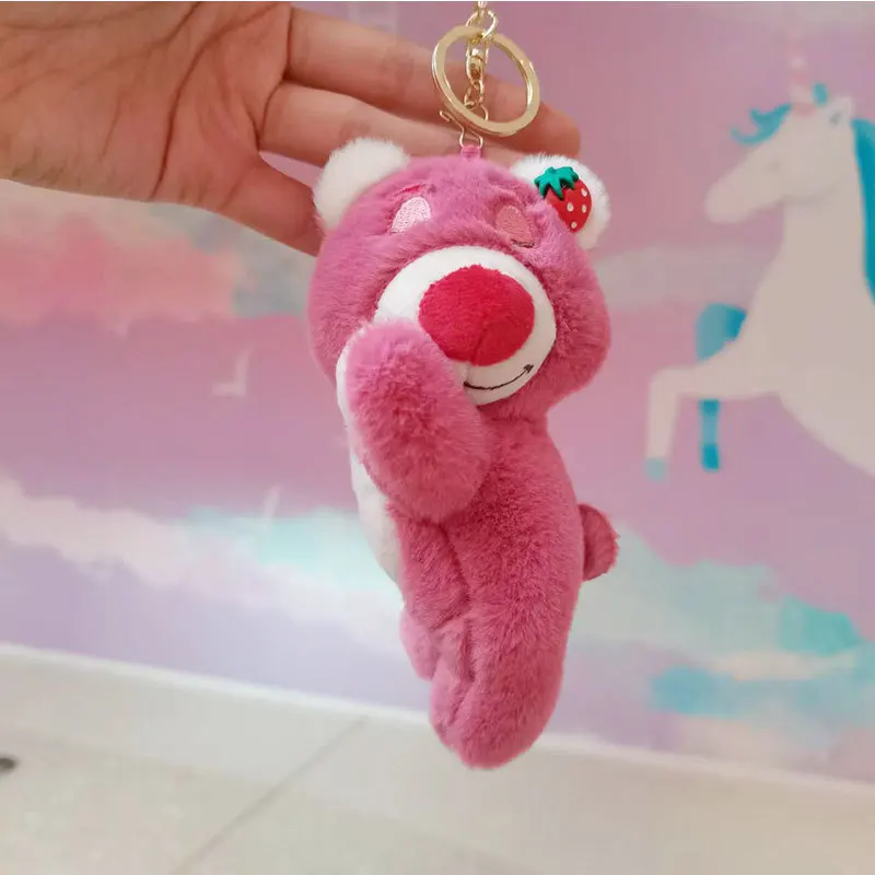 Sanrio 향수 파티 포즈 미니 Lotso 봉제 인형 15CM 인형 배낭 펜던트 선물 꽃다발 장식 선물 친구 펜던트 선물