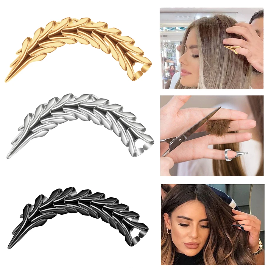Hair Accessories 10Pcs Retro Gothic Hair Parting Tool For Finger Braiding Hair Rack For Claw Rings Magic Nail Separating Tool