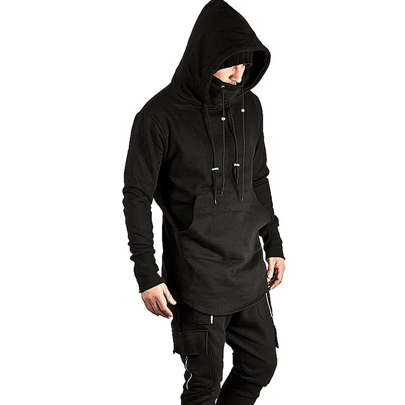 New Trendy Men's Assassin Trendy Sweater Mid Length Street Hooded Loose Coat  Hoodies