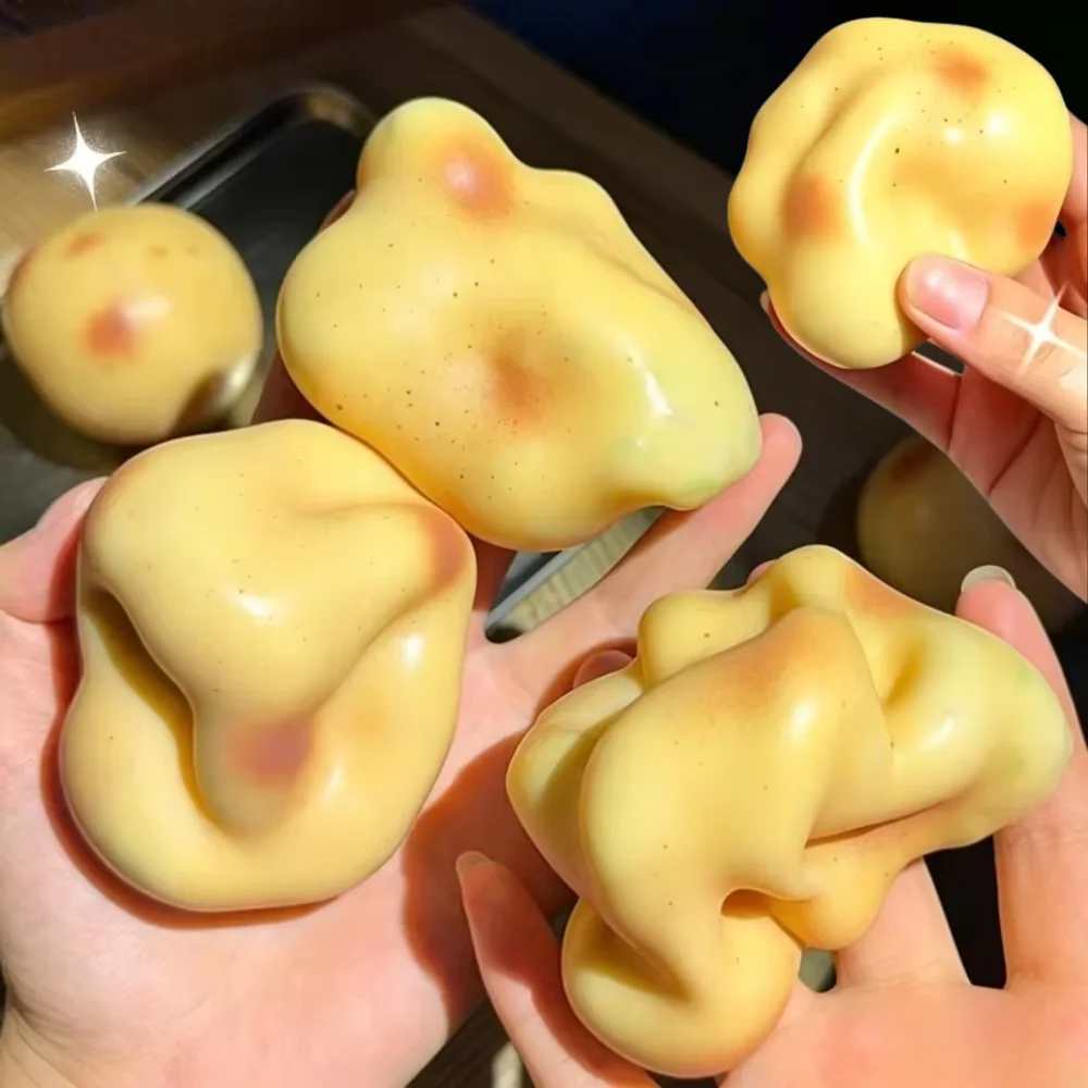 Simulation Potato Squishy Fidget Toy Soft Squeeze Stress Relief Decompression Toy Stretchable ASMR Sensory Toy Kids Adults Gift