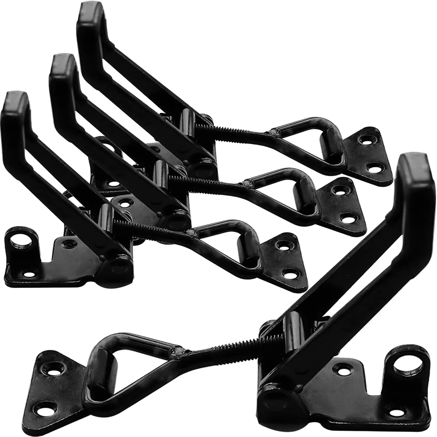 4 Pcs Toggle Clamp Toggle Latch Catch Adjustable Cabinet Box Lever Handle Lock Hasp for Woodworking Hand Tool Furniture