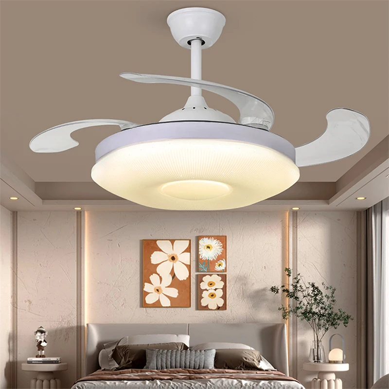 Moderno LED Ventilador de Teto Luz, Remoto, Elétrico, Stealth, Sala de estar, Restaurante, Quarto, Quarto de Criança