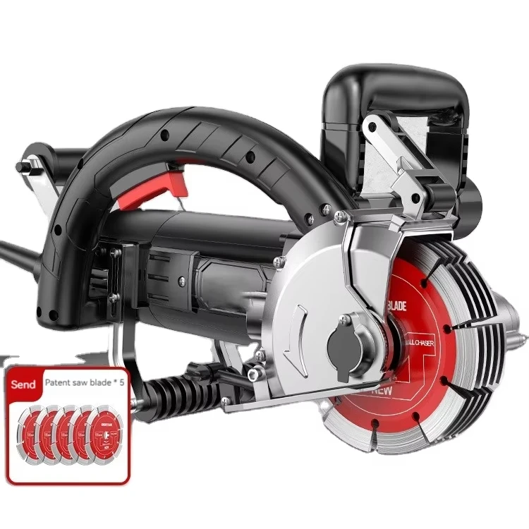 

Wall Slotting Machine Handheld Concrete Stone Road Cutting Machine 1800W Dustless Hydropower Slot Multi-angle Circular Saw
