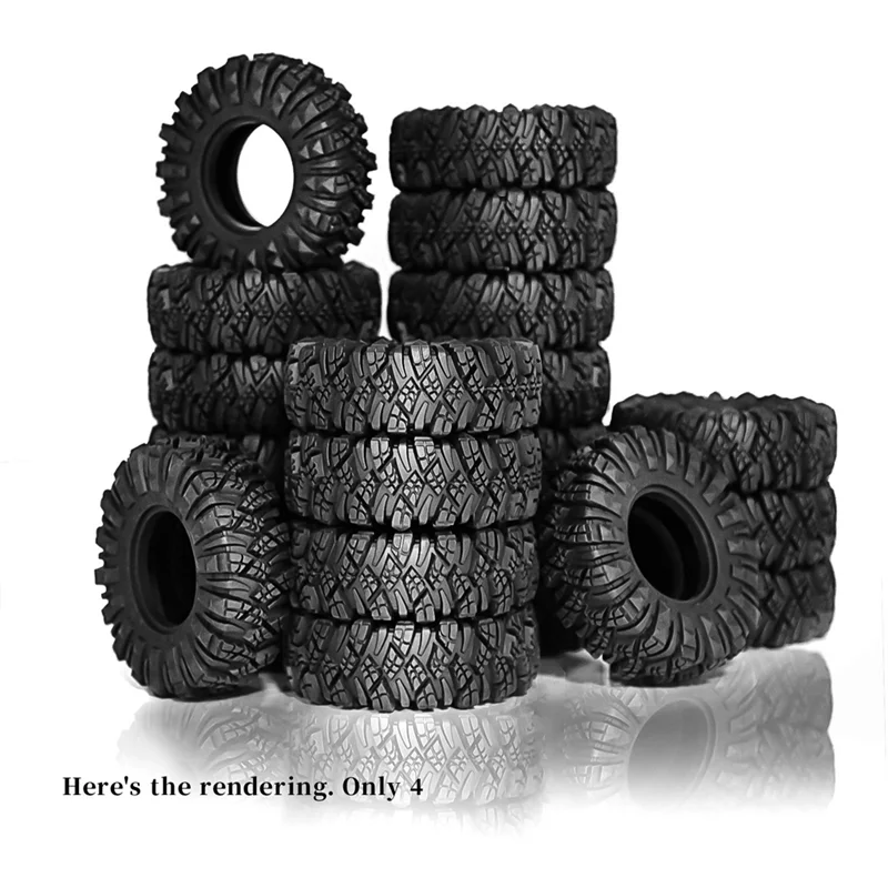 1.9 Inch Mud Terrain Tires Mud Wheels for Axial SCX10 PRO SCX10 UTB18 TRX4 Redcat Gen8 7VS4-10 1/10 RC Tracked