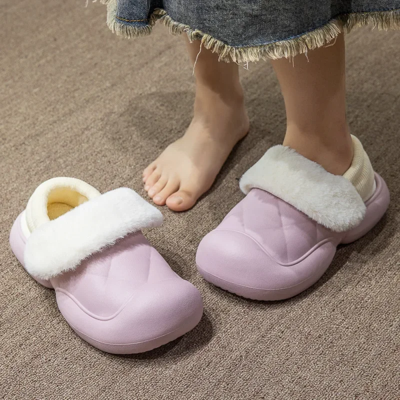 Winter Detachable Cotton Slippers Women's Home Indoor EVA Feet Feeling Cotton Slippers Anti Slip