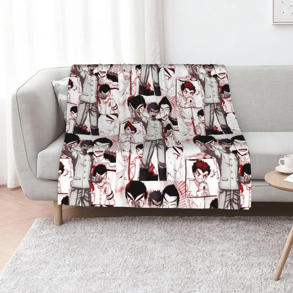 

Kiyotaka Ishimaru Manga Collage Throw Blanket Warm Flannel Fabric Nap Large Blankets