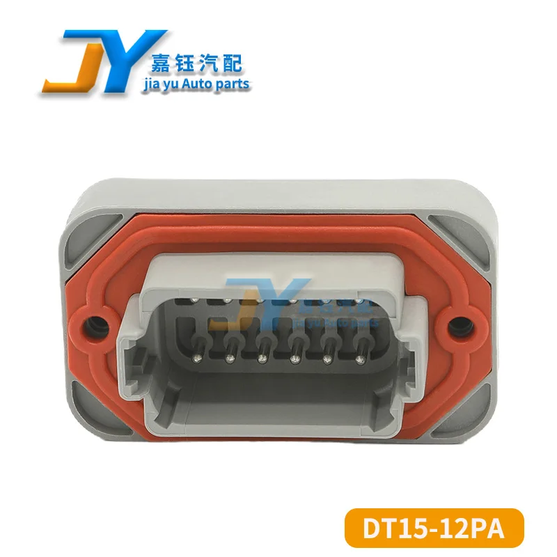 12Pin DT15-12PA/B/C/D automotive waterproof connector straight pin holder PCB solder panel end socket connector