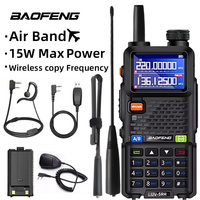 Baofeng 5RH Pro Max 15W walkie talkie six band one click copy frequency, 999 channel, USB transceiver bidirectional HAM 50km