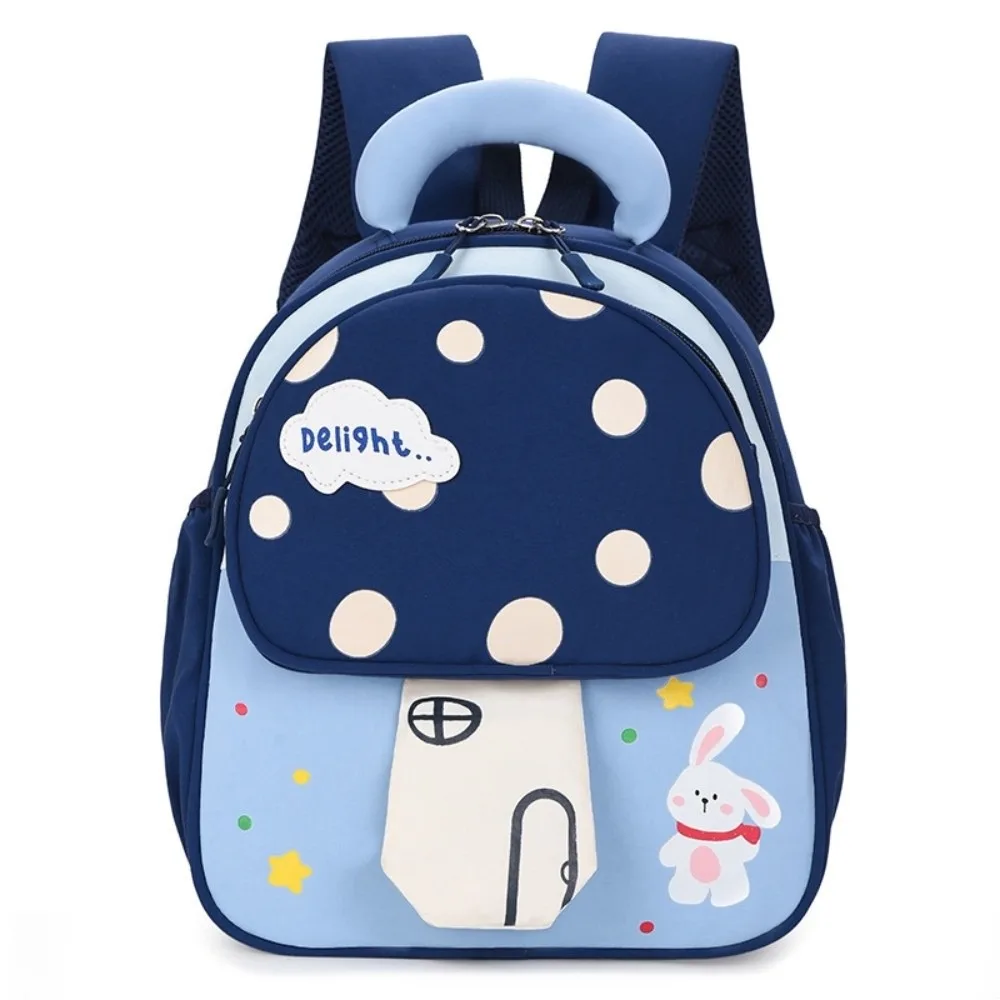 Cartoon Design 3D Mushroom Shape Backpack Cute Lightweight Children Schoolbag Novelty Rabbit Kindergarten Bookbag Daycare Use