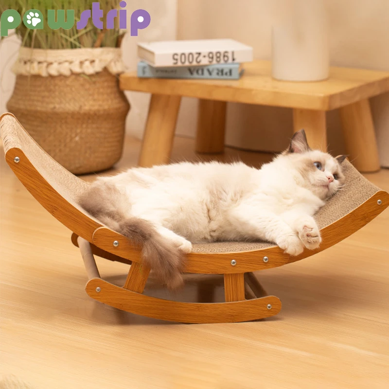 

Cat Scratcher Detachable Wooden Cat Lounge Bed Corrugated Paper Wear-resistant Cat Scratch Board Grinding Claw Toys Pet Supplies