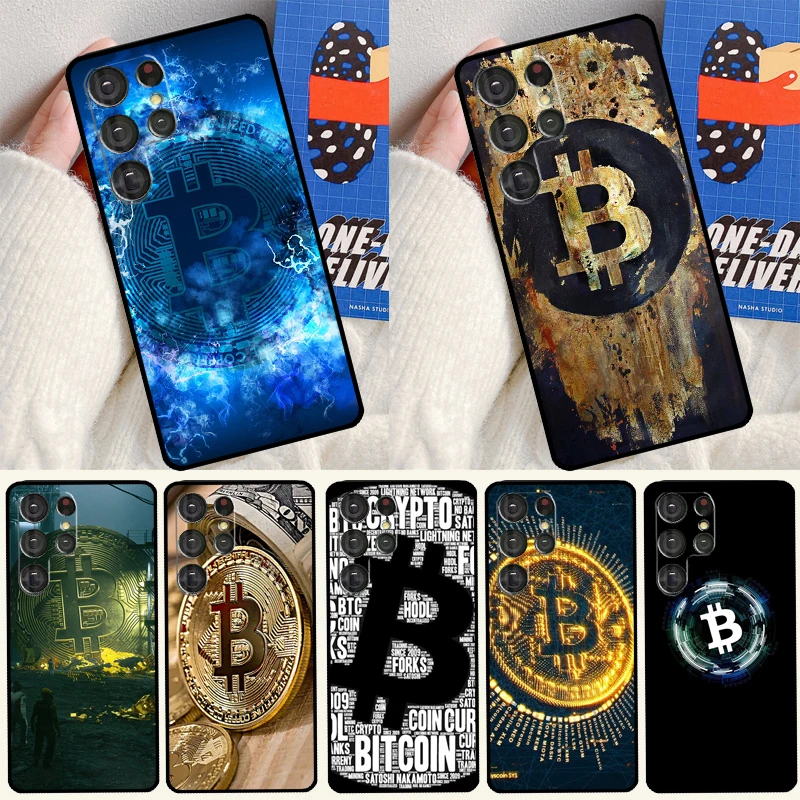 Custodia Per Telefono Bitcoin Btc Per Samsung Galaxy S25 S24 Ultra S9 S10 S20 S21 S22 Plus S23 Fe S24 Fe Cover