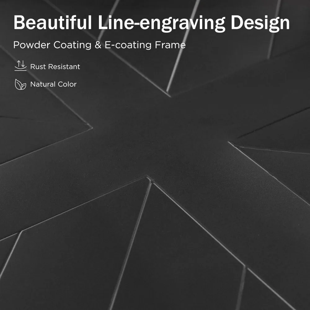 Outdoor Patio Bar Table for 4-6, Counter Height Rectangle Bar Table with All Weather Metal Steel Frame Black for Outside, Yard,