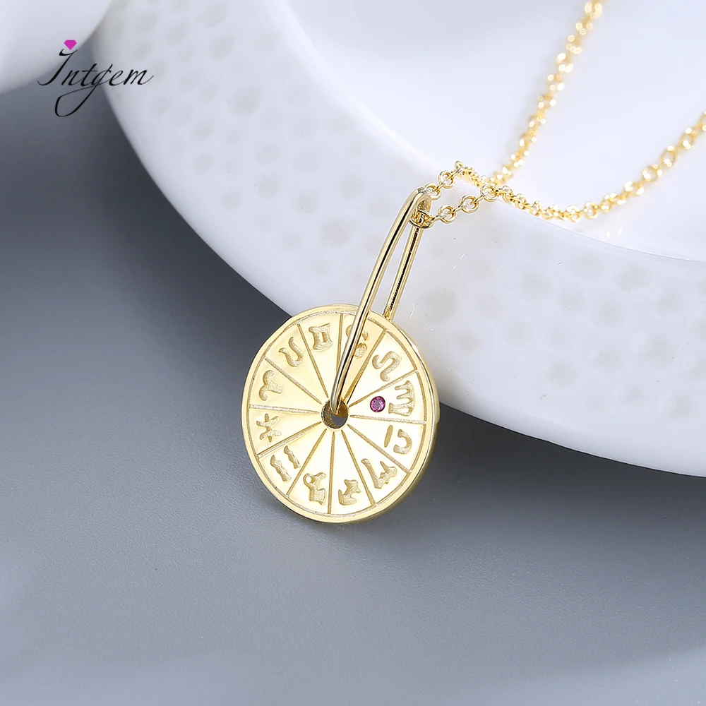 

S925 Silver Gold Color Necklace Chain Round Pendant For Women Fashion Party Anniversary Daily Fine Jewelry Gifts Wholesale