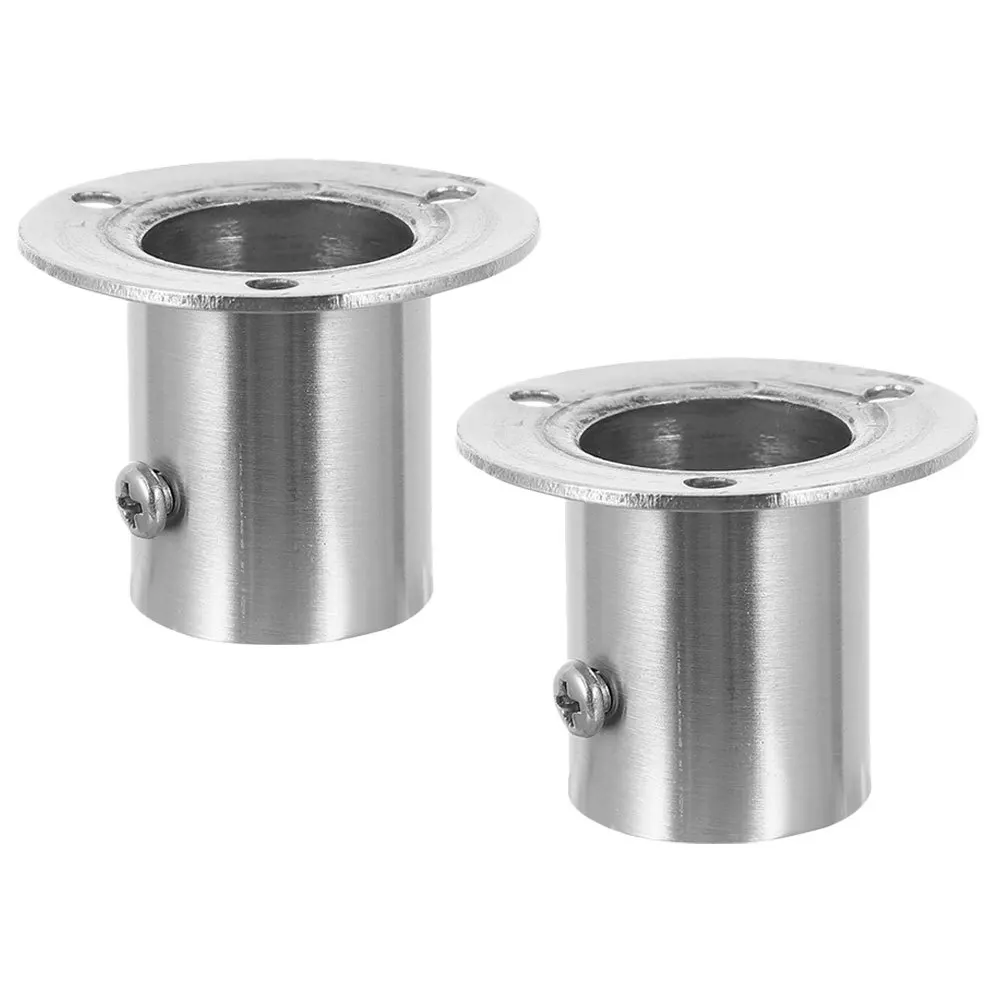 

2Pcs Stainless Steel Closet Rod Bracket Heavy Duty Rustproof Smooth Surface Easy Install for Bedroom Bathroom Balcony