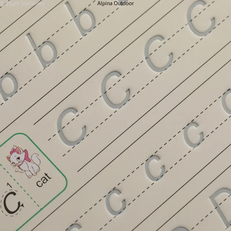 4 Book/Set English Magic Book for Kids Montessori Calligraphy Book Handwritten Magic Notebook Learn To Write English Copybook