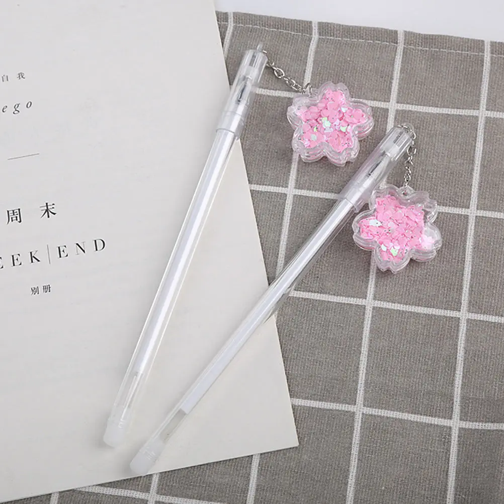 

8Pcs Pendant Gel Pens Portable Adorable Sequins Study Office Writing Pen School Supply Writing Pen Study Accessory